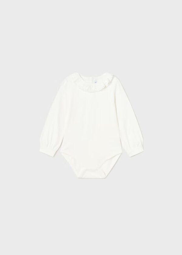 125 - Baby Bodysuit Ruffled Neck