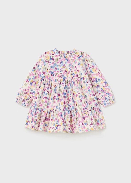 2985 - Baby Printed Velvet Dress