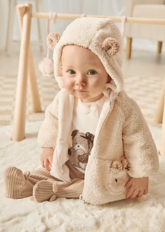 02403 - Faux wool jacket newborn baby