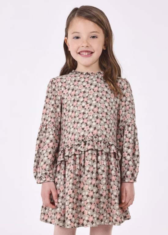4924 - Flounce Printed Dress