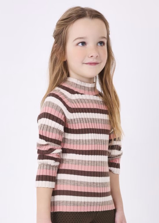 4002 - Mock Neck Ribbed Knit Sweater