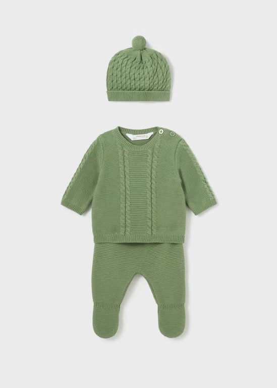 02507 - Newborn 3-piece knit set Better Cotton