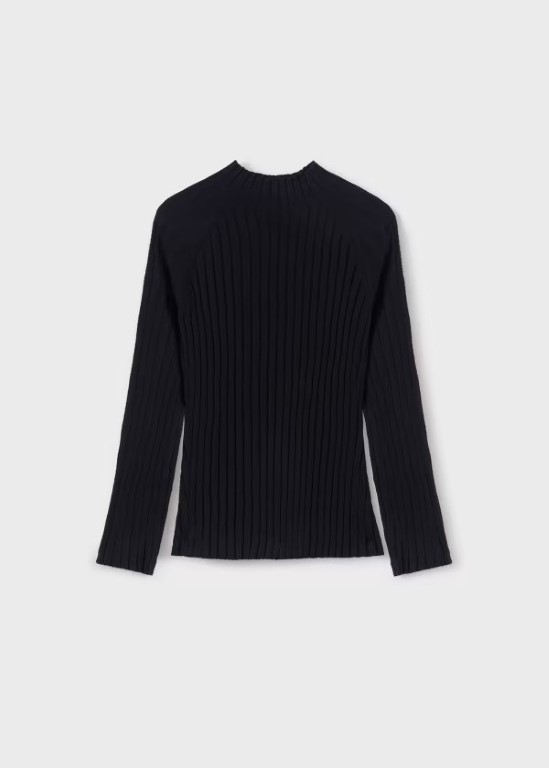 7040 - Ribbed Knit Mock Neck Top