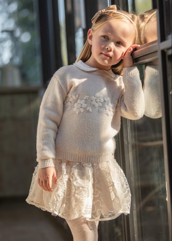 4901 - Tulle Applique Skirt