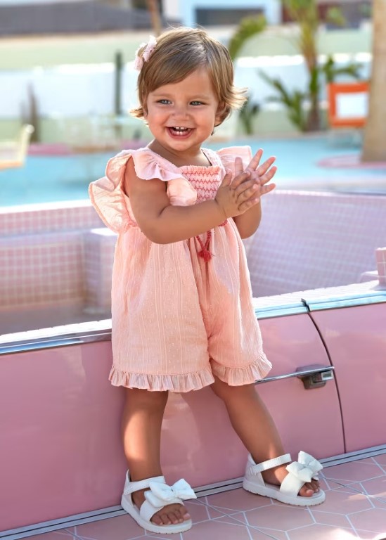 01803 - Baby smocked romper