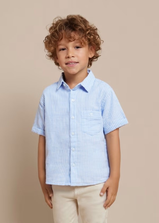03117 - Boys striped bambula shirt Better Cotton
