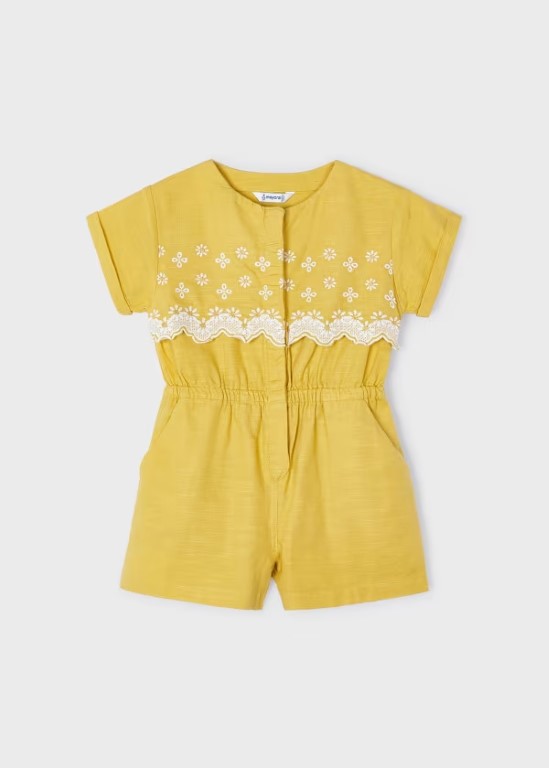 03858 - Girls embroidered romper