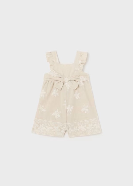 01846 - Baby linen romper palm print