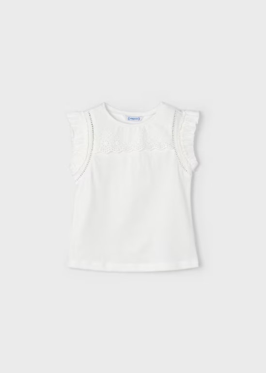 03094 - Girls eyelet t-shirt Better Cotton
