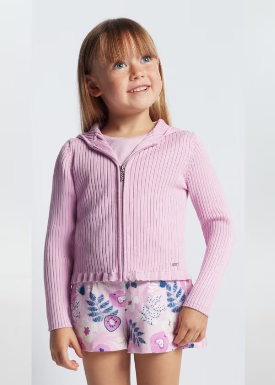 03355 - Girls ribbed cardigan LENZING™ ECOVERO™ Viscose