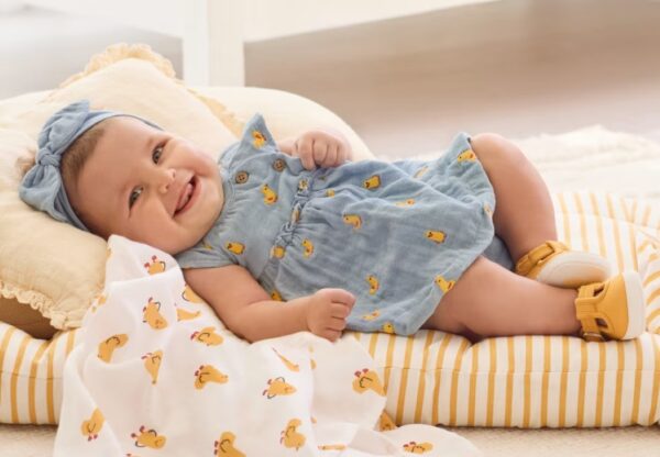 01806 - Newborn dress bloomer and headband set Better Cotton