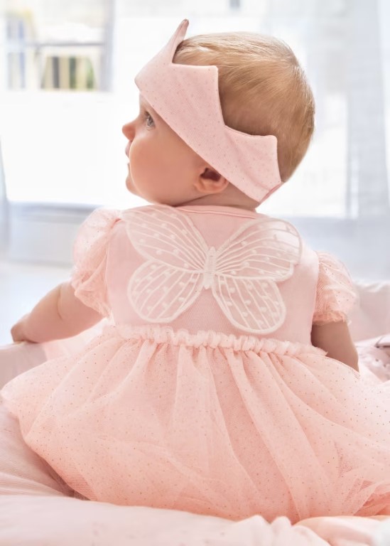 01629 - Newborn tulle romper with crown