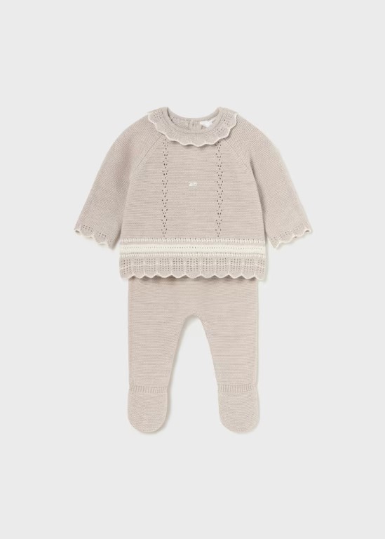 2501-Newborn Knit Sweater and Footed Pant Set