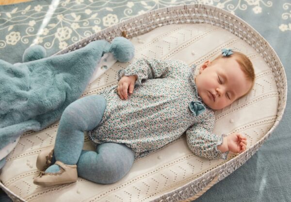 2609-Newborn Leggings and Floral Romper Set