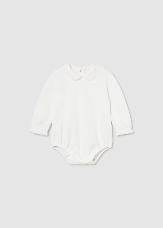 2701-Newborn Ruffle Collar Bodysuit