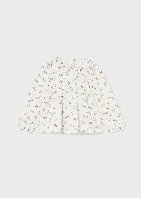 2193 - Baby Floral Ruffle Collar Blouse