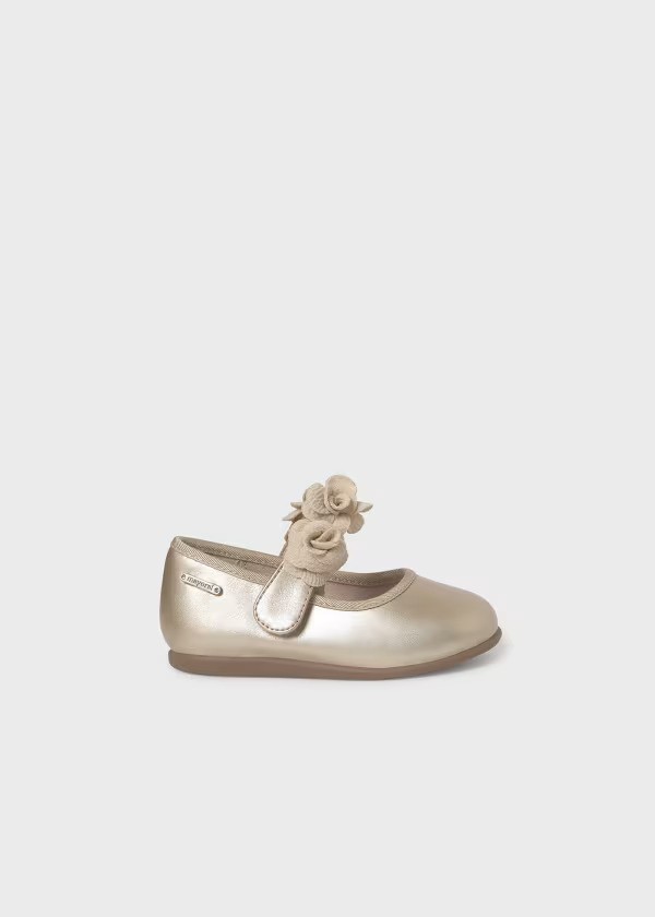 42472 - Metallic Flower Mary Janes